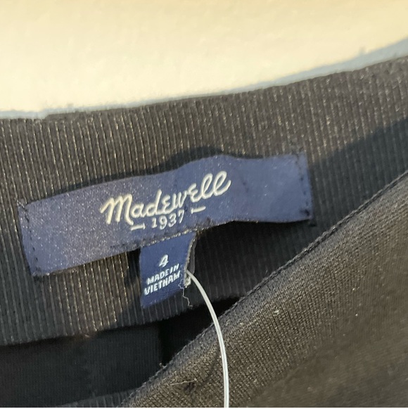 Madewell Pleaded Black Short Skirt Size 4 (NWT) - Picture 4 of 5